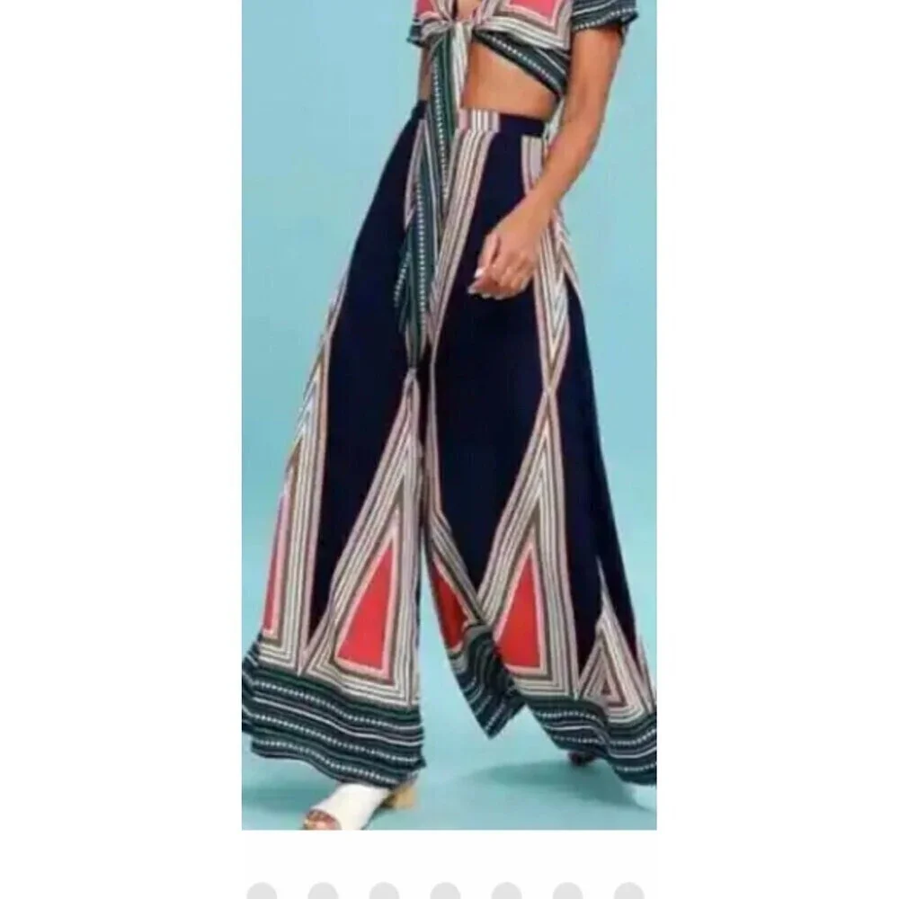 Lulus Geo Grand Wide Leg Palazzo Pants Size XS